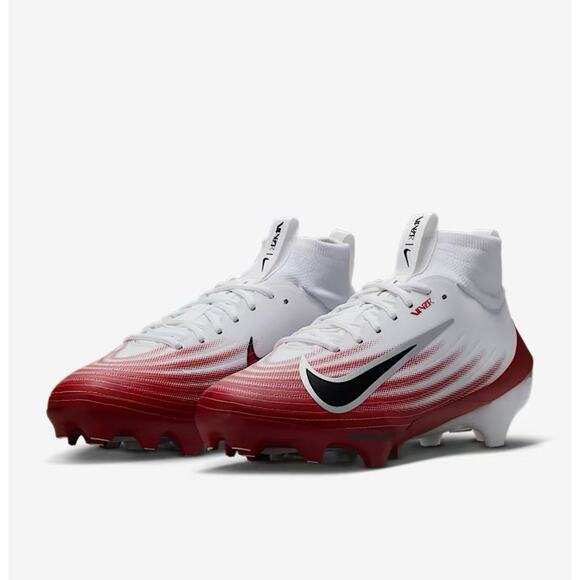 Nike Air Zoom Vapor Pro 1 White Crimson Football Cleat HM8850-102 Men’s Size 9 - Picture 3 of 6